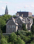 Photo of rear of 24, Sussex Drive. Image covered by GNU Free Documentation License